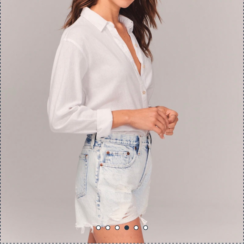 Abercrombie & Fitch Ripped Denim Shorts